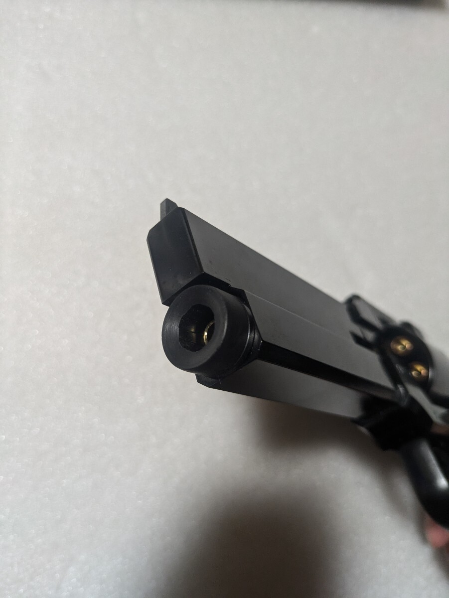 マルシン MATEBA マテバリボルバー Wディープブラック マテバ 6インチ 木製グリップ仕様 6mmBB ガス漏れのためジャンク_画像8