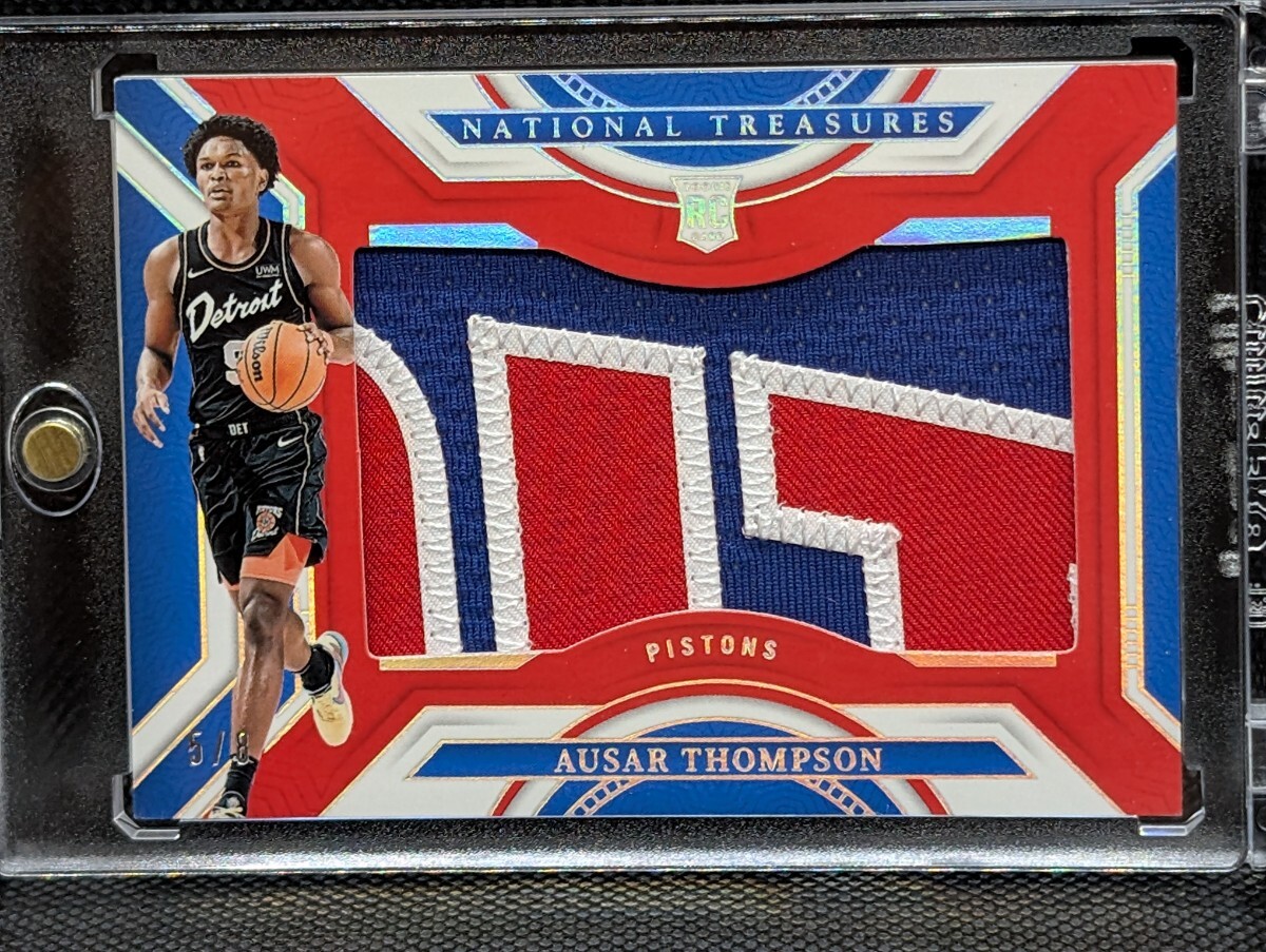 【8シリ】希少 Ausar Thompson Rookie Jumbo Materials パッチ 2023 Panini National Treasures 5/8