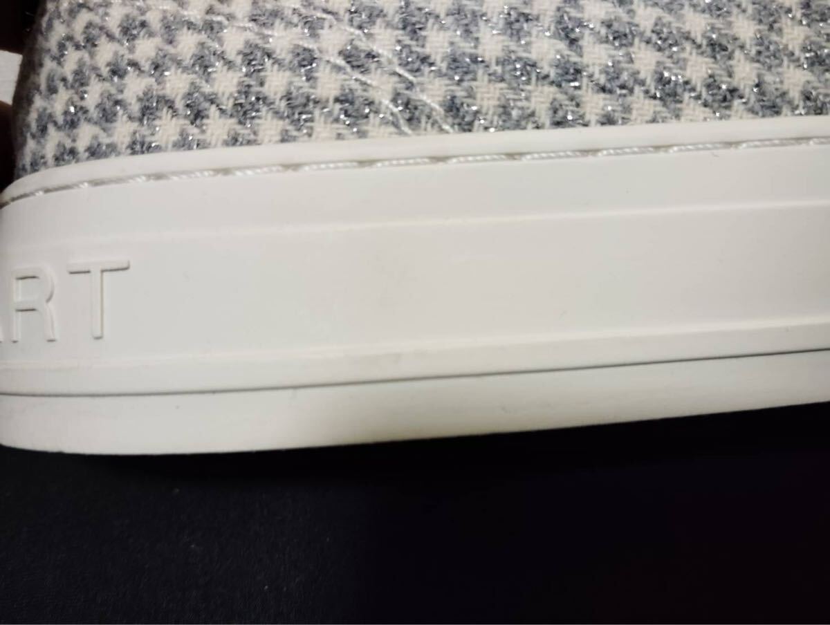 新品JILLSTUART shoe(ジルスチュアート シュー) レースアップスニーカー 23cmレディース 6366ライトグレーチェック_画像8