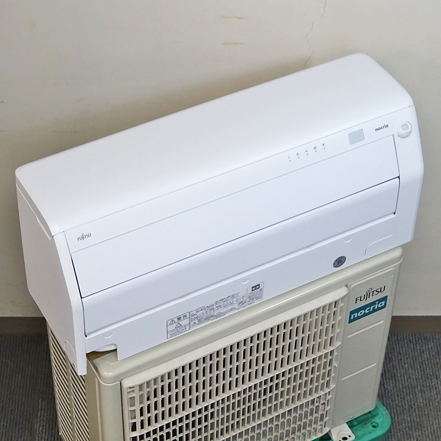 富士通【AS-R222M】nocria ノクリア 熱交換器加熱除菌 內(nèi)部クリーン フィルター自動(dòng)おそうじ エアコン 6畳用 2022年制 ガス抜け ジャンク品
