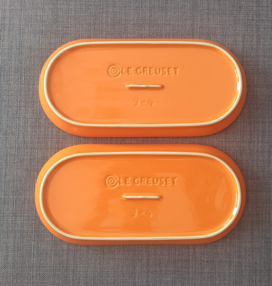 【新品/専用箱付・2枚セット】ル・クルーゼ (Le Creuset) 皿 ネオ・オブロング・プレート 25 cm オレンジ 匿名配送可_画像3