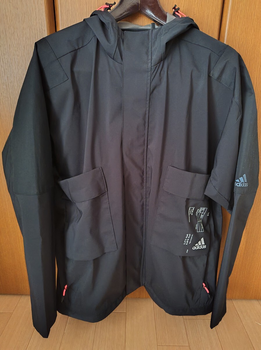 【美品】アディダス adidas テック 2レイヤージャケット FT6633 XO (2XL) Tech Two-Layer Jacket メンズ アウター ジャケット 黒 ブラック_画像1