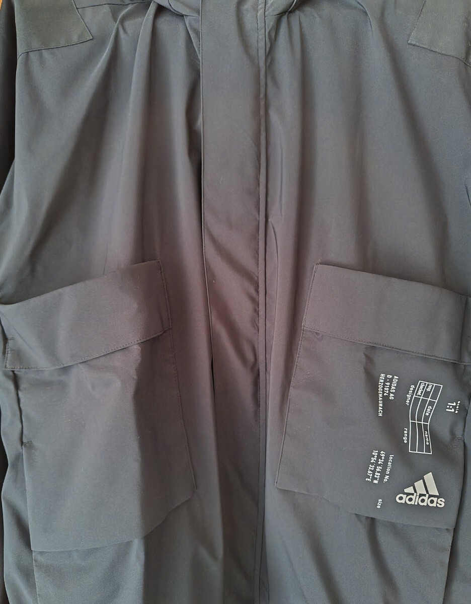 【美品】アディダス adidas テック 2レイヤージャケット FT6633 XO (2XL) Tech Two-Layer Jacket メンズ アウター ジャケット 黒 ブラック_画像7