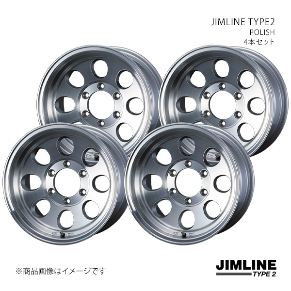 【16インチ 6H 139.7 8.0J +0】ホイール4本セット JIMLINE TYPE2 ジムライン タイプツー POLISH 0037311×4_画像1
