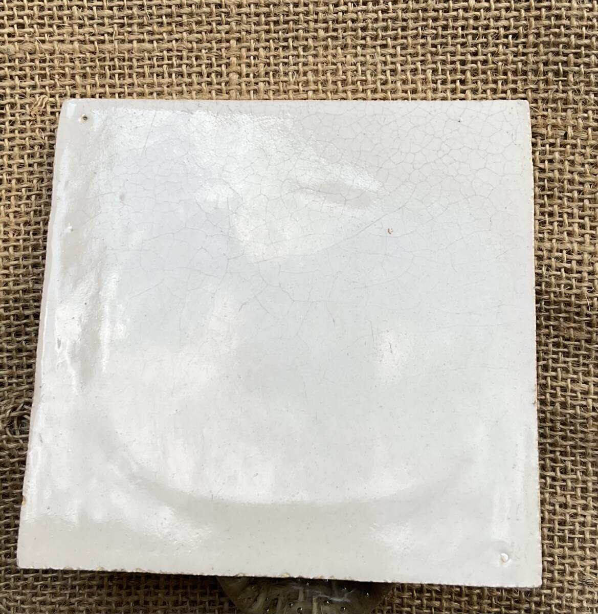 1700年代 デルフトタイル　シンプルな錫白釉タイル オランダ　7_画像4