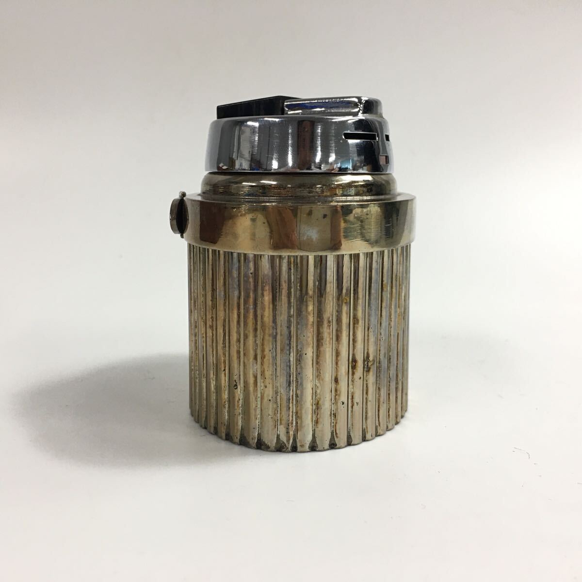 ★F08135/GUCCI グッチ/卓上ライター/テーブルライター/ケース付/火花OK