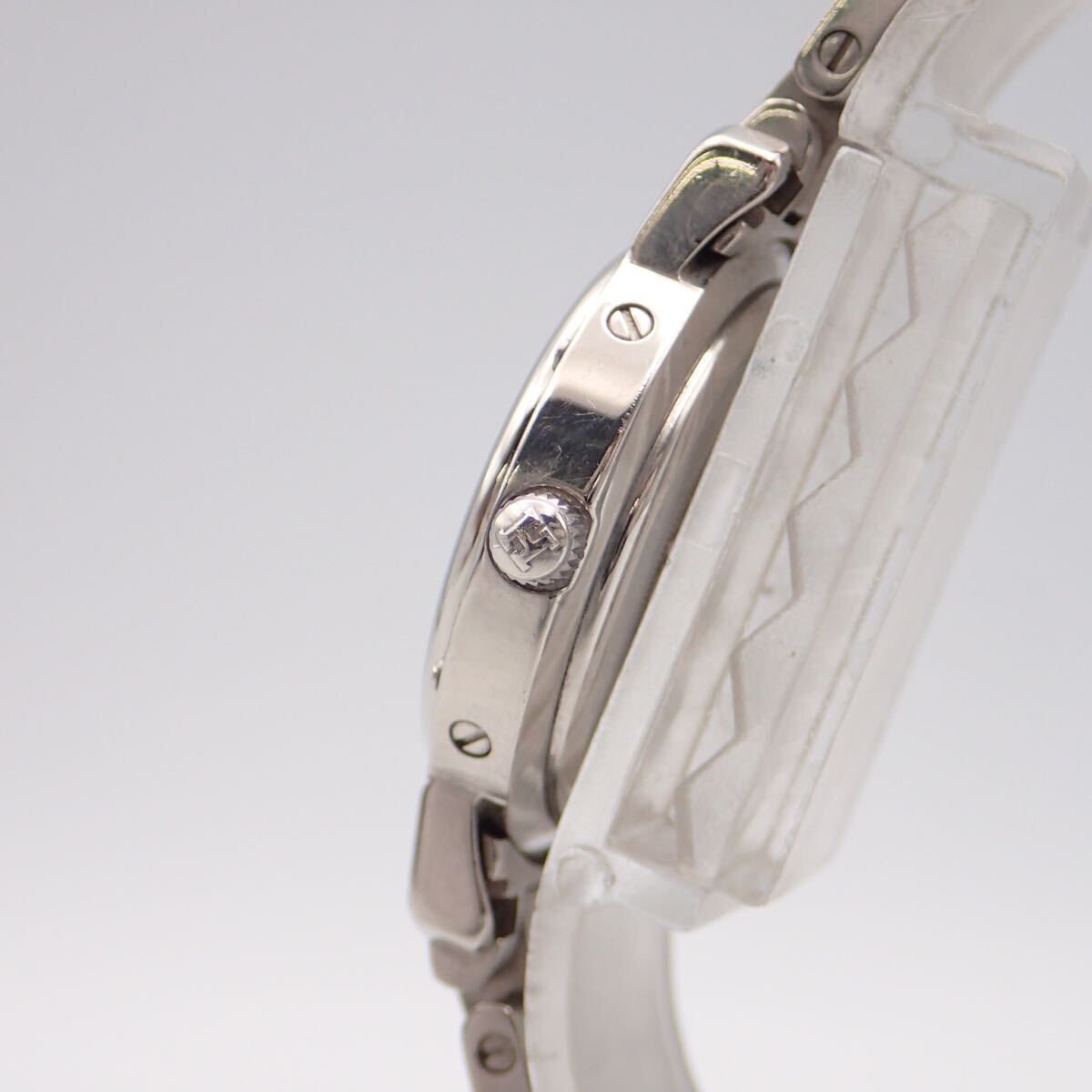 お08159/HERMES エルメス/クリッパー/クオーツ/レディース腕時計/數字/文字盤 ピンクシェル/CL4.210/ジャンク