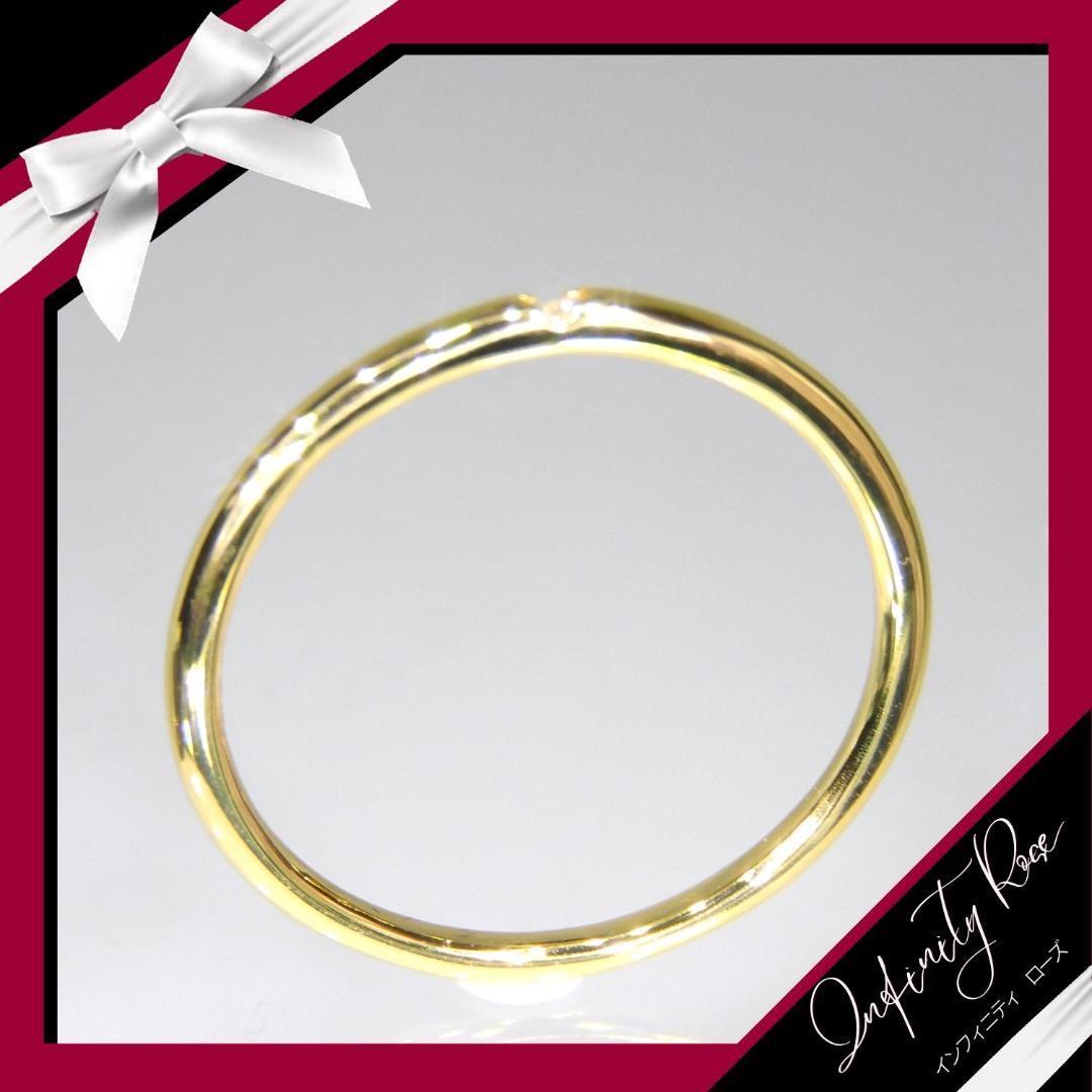 (R009G)16号 18KGPゴールドのシンプル一粒細リング大人の指輪 リング_画像3