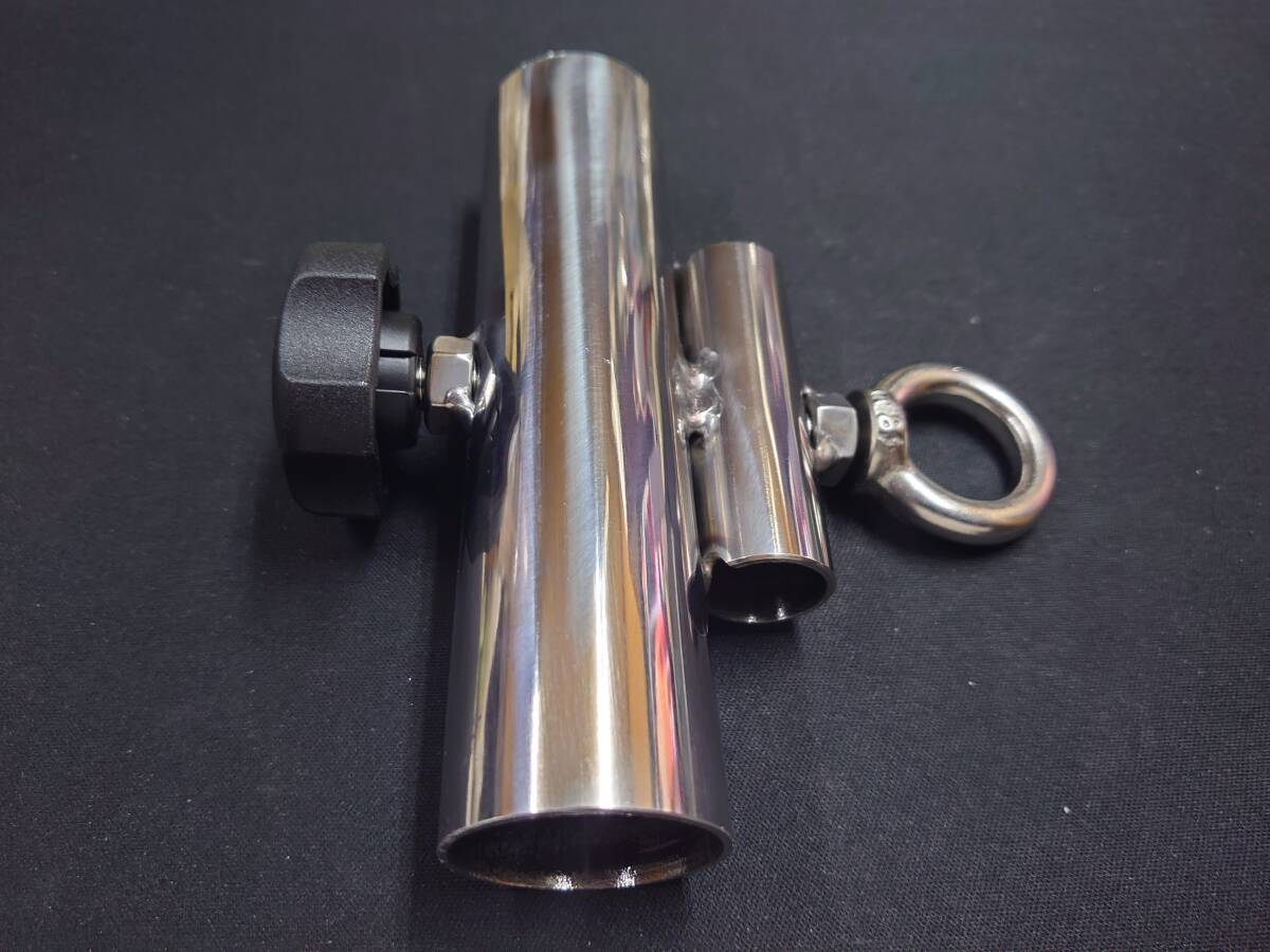 ステンレス パラソル立て ミニ ピトン15φまで ＃イシダイ クエ グレ チヌ ヘラブナ 磯 がまかつ 遠投カゴ カゴ釣り 筏 イカダ 桟橋 釣堀_画像3