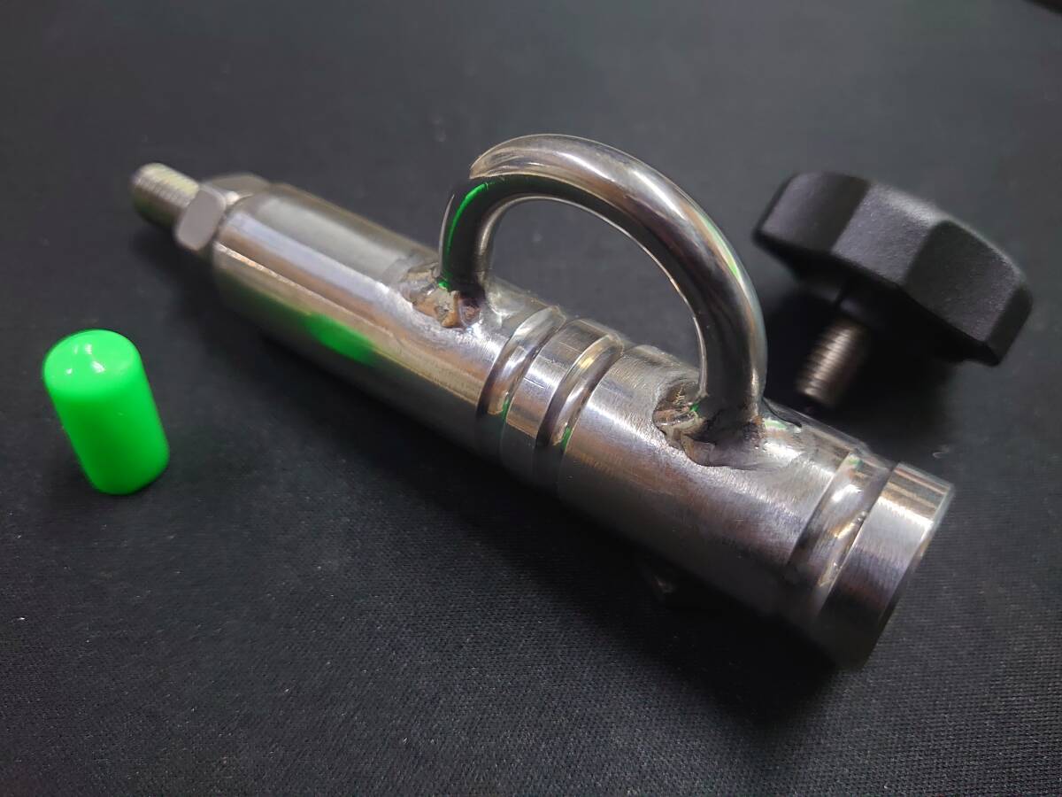 64チタンアンカー ピトン立て16φ用 ピトン回転防止 アンカーM10 ＃クエ イシダイ グレ チヌ アオリイカ ヤエン がまかつ 第一精工 釣武者_画像3