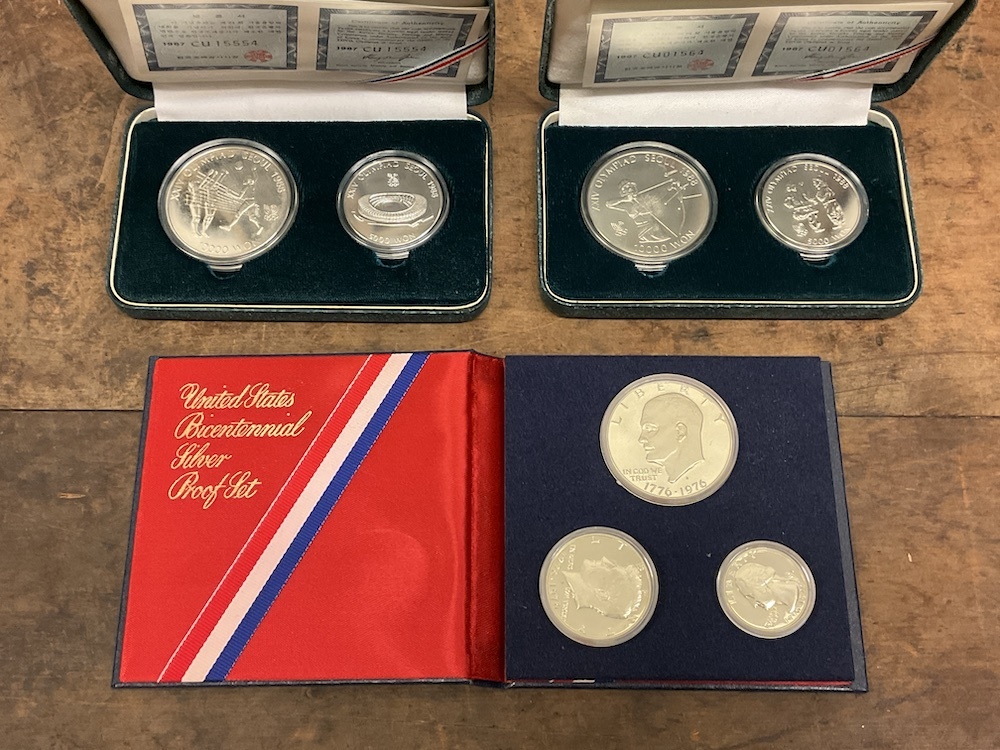 1988年 ソウルオリンピック記念銀貨 プルーフ10000、5000ウォンセット 1988年 ソウルオリンピック記念 プルーフ銀貨セット 10000ウォン