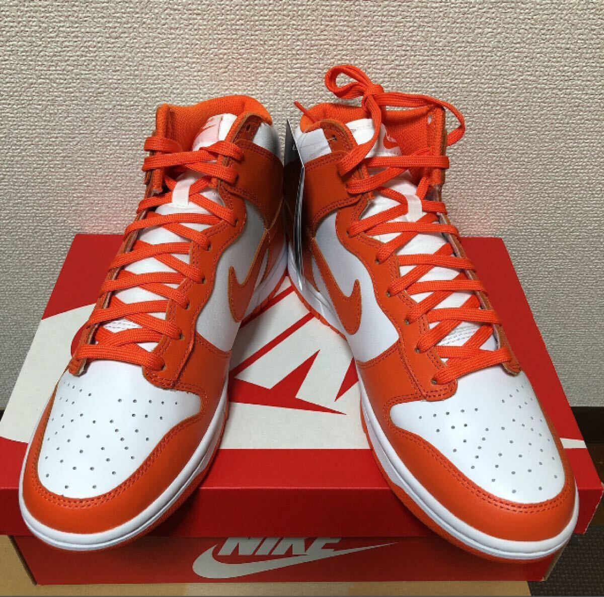 新品 未使用 黒タグ NIKE DUNK HIGH SP SYRACUSE WHITE ORANGE