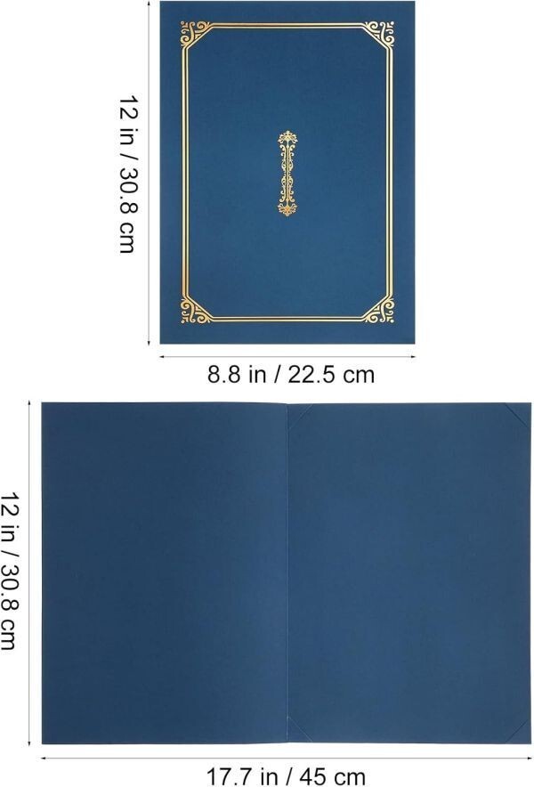 賞状ホルダー A4 二つ折り 縦横兼用 紙製　４枚　１円スタート　5015501552014_画像2
