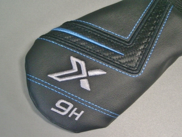 送料込み　未使用　ＸＸＩＯ　ゼクシオ　Ｘ　合皮素材　黒青グレー　Ｈ６　ＵＴ用　ヘッドカバー_画像2