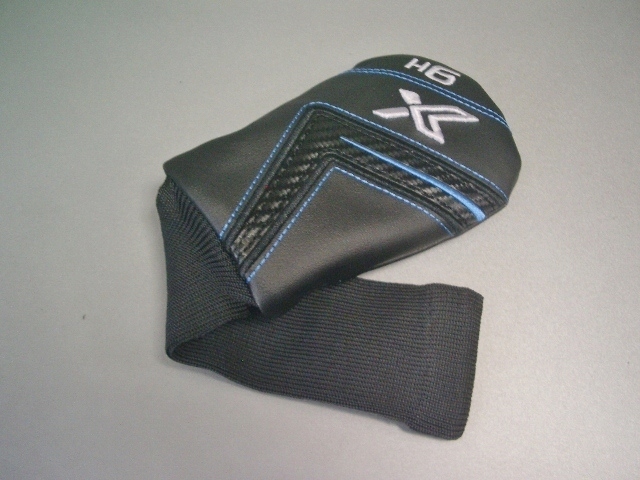 送料込み　未使用　ＸＸＩＯ　ゼクシオ　Ｘ　合皮素材　黒青グレー　Ｈ６　ＵＴ用　ヘッドカバー_画像3