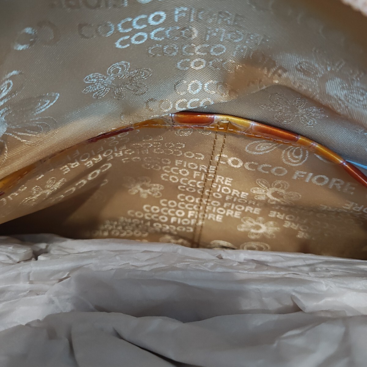 ９３０３２　日本古風堂　COCCO FIORE クロコダイル風ハンドバッグ_画像9