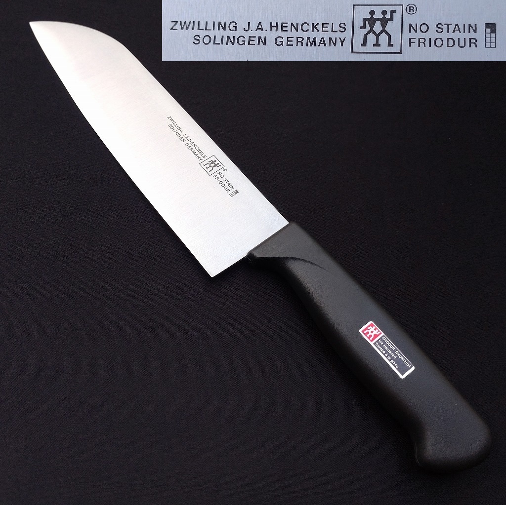 万能包丁 ZWILLING J.A.HENCKELS SOLINGEN GERMANY NO STAIN FRIODUR 刃長約180㎜ 両刃 三徳包丁 ツヴェリング 未使用品 【4582】【r】_画像1