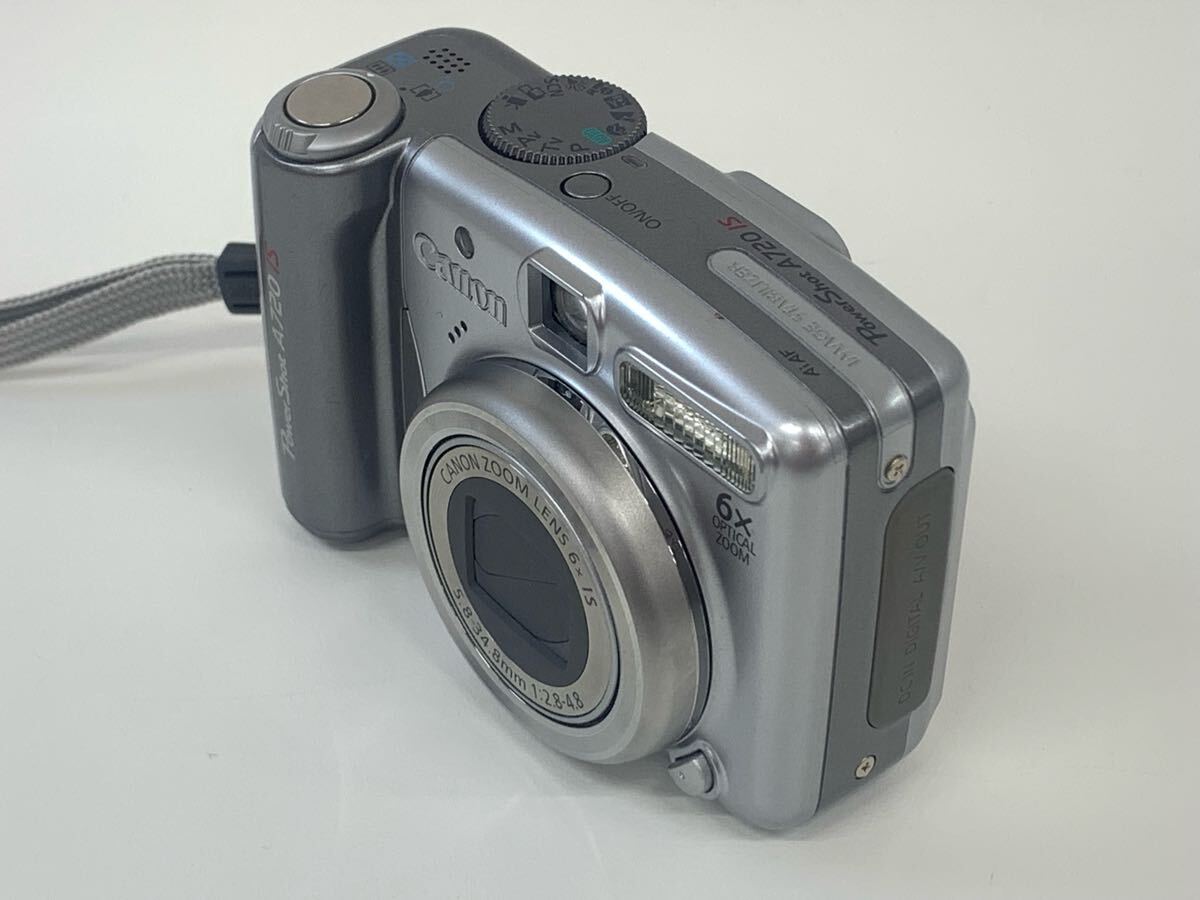 Canon キャノン PowerShot パワーショット A720 IS シルバー デジタルカメラ デジカメ 現(xiàn)狀品 通電確認(rèn)済み SY