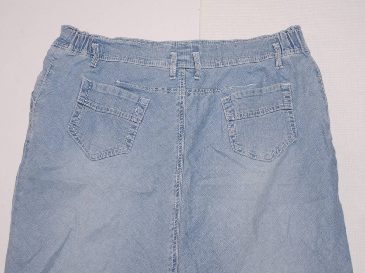★ウエスト96cm(3XL)★大きいサイズブルーデニムロングスカート★ゆうパケット発送★m2509006_画像5