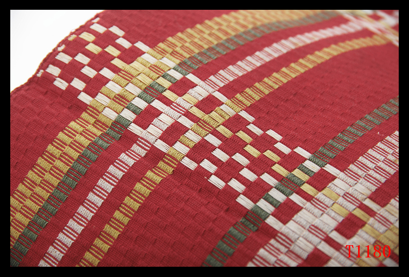 蔵【T1180】厳選美品　間道紋　紅海老茶色地　気品豊かに　正絹高級美術名古屋帯　◇検簪着物袋帯和装小物帯締め_画像5