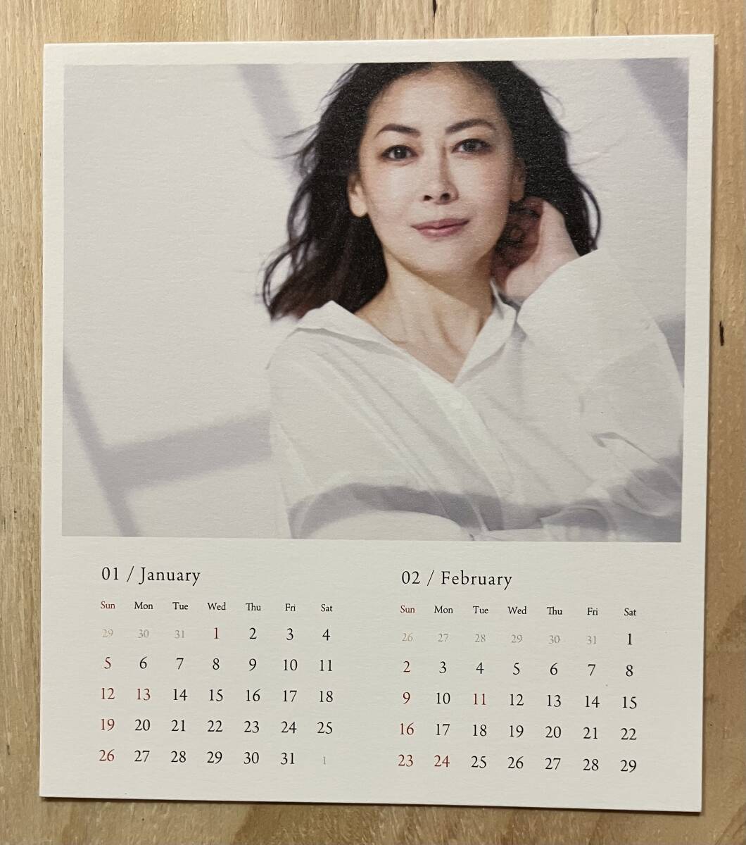 ★中山美穂★ 卓上カレンダー　2020 みぽりん