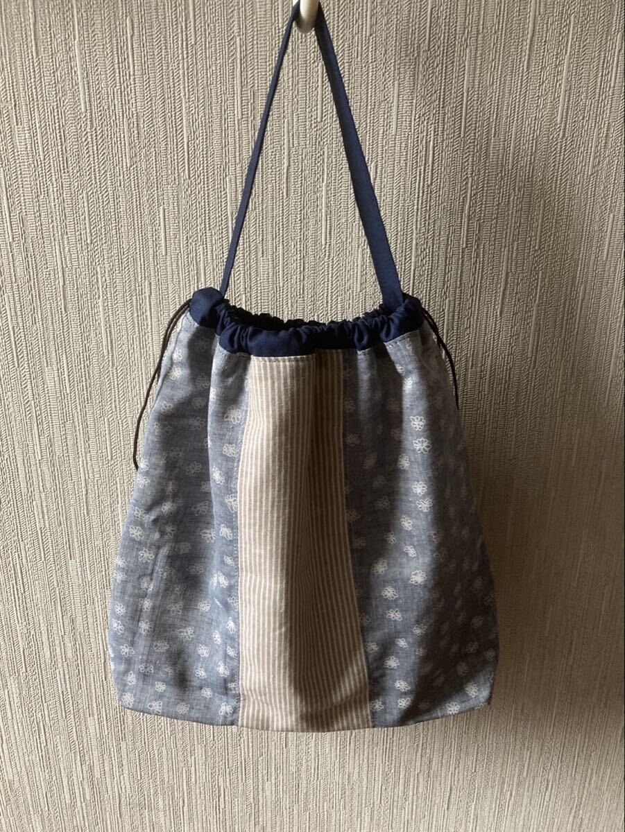 ★ハンドメイド★ワンハンドル巾着バッグ