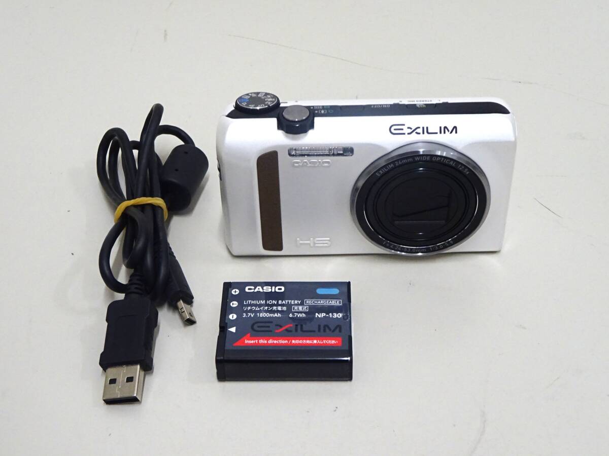【18171】 美品　CASIO カシオ　HIGH SPEED　EXILIM 　EX-ZR400 コンパクトデジタルカメラ　ホワイト