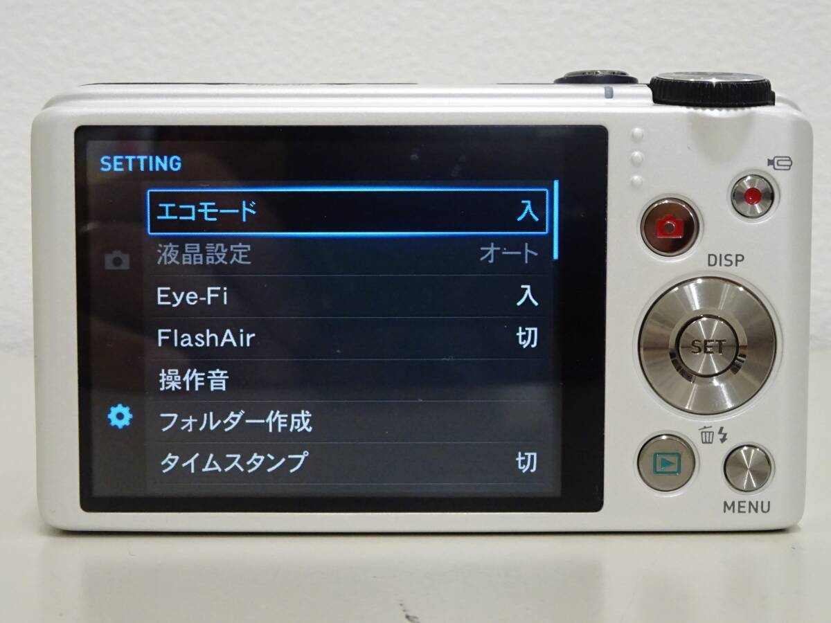 【18171】 美品　CASIO カシオ　HIGH SPEED　EXILIM 　EX-ZR400 コンパクトデジタルカメラ　ホワイト