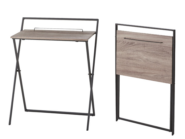 東谷 フォールディングデスク ブラック W64×D45×H79 PT-780BK 折り畳み 机 シンプル 省スペース おしゃれ メーカー直送 送料無料_画像3