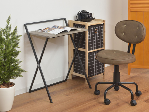 東谷 フォールディングデスク ブラック W64×D45×H79 PT-780BK 折り畳み 机 シンプル 省スペース おしゃれ メーカー直送 送料無料_画像5