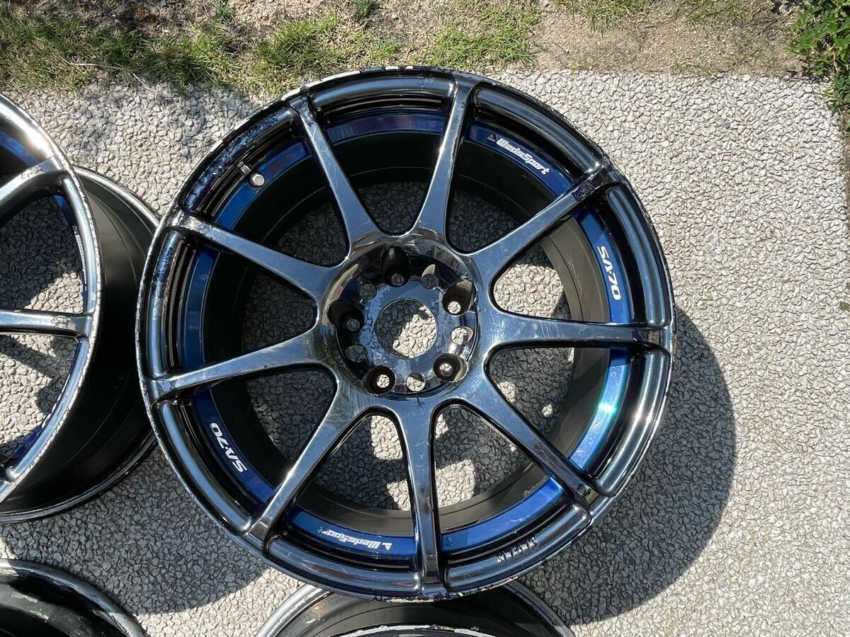 [ распроданный ] легкий WEDS SA70 17 дюймовый 4 шт. комплект 9J+10 редкий офсет PCD114.3 5 дыра 5H Silvia Skyline FD3S Lancer Evolution дрифт 