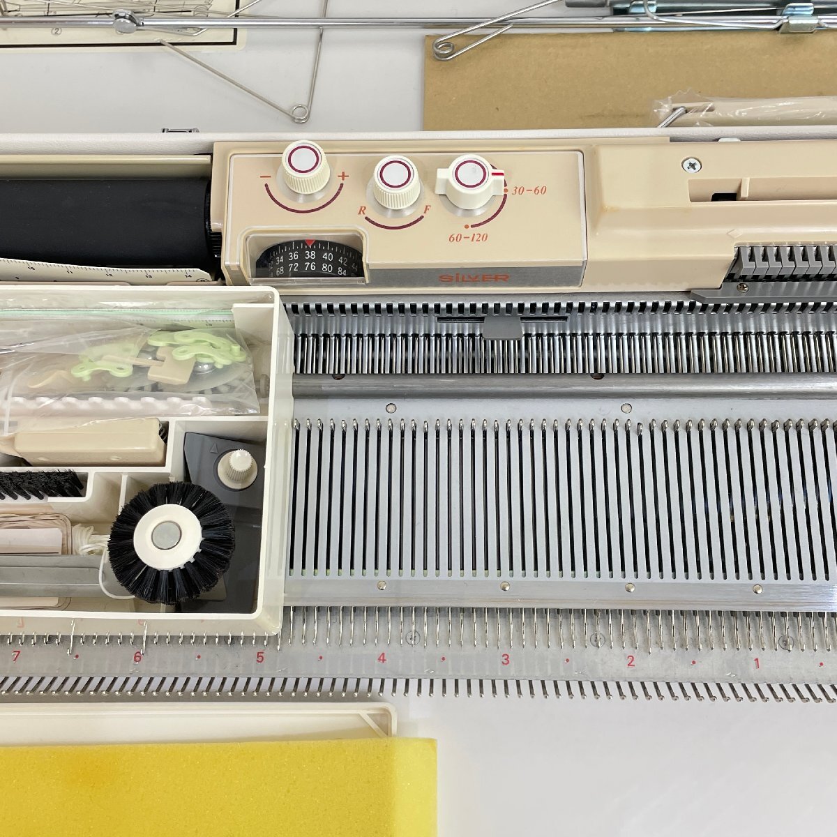シルバー編機(jī) パンチカードカンタン5 カンタンファイブ シルバー精工 SK-325 ハンドクラフト 手蕓 毛纟 昭和 レトロ◆G0232