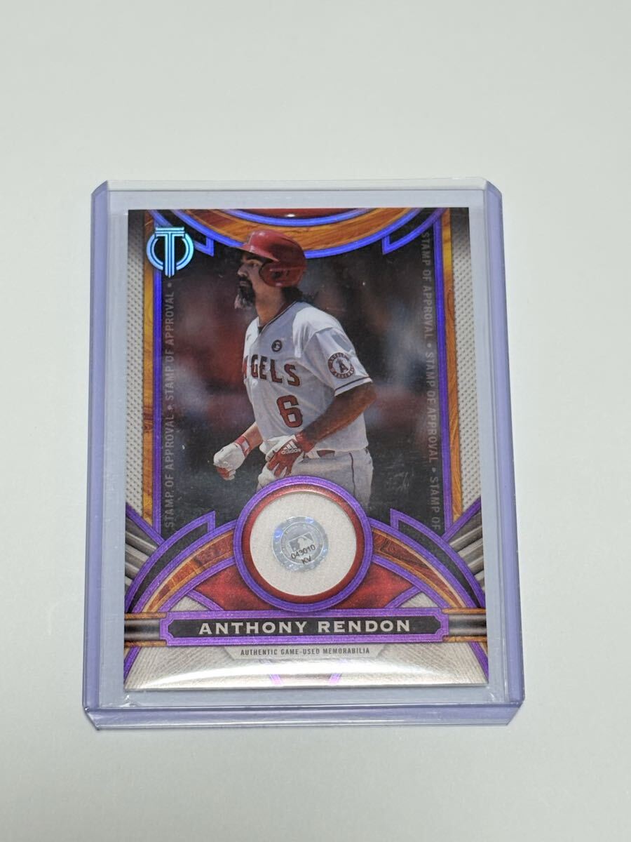【50枚限定】アンソニーレンドン 2023 Topps Tribute Anthony Rendon Stamp of Approval Relics Jersey レリック 野球カード エンゼルス_画像1