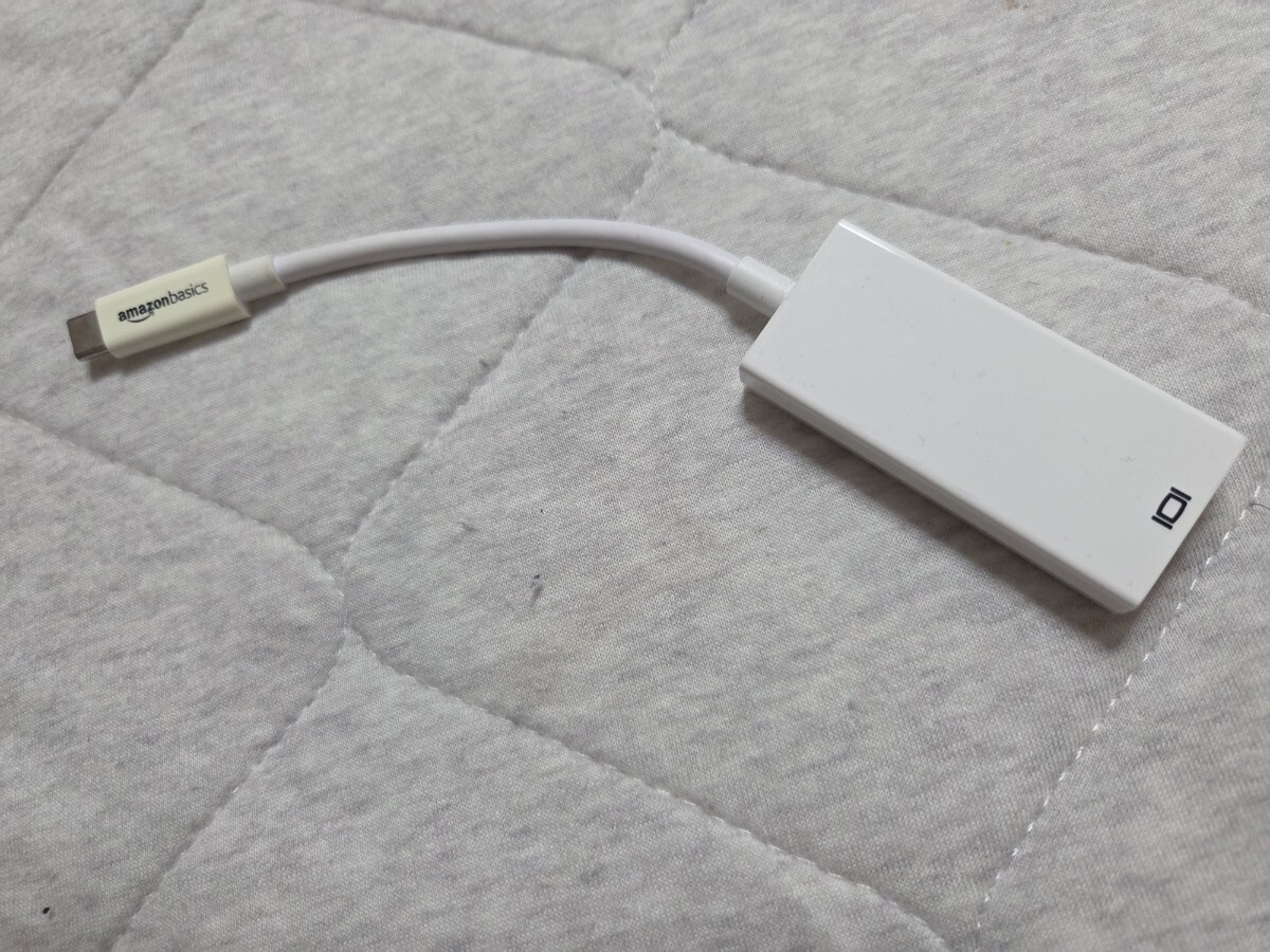 Amazonベーシック USBケーブル (3.1タイプC - Displayport) ホワイト　中古品_画像1