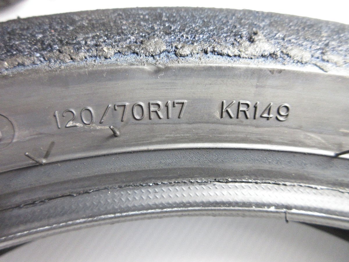 激安 ダンロップ KR149 120/70R17 24年製中古タイヤ1本 売り切り _画像5