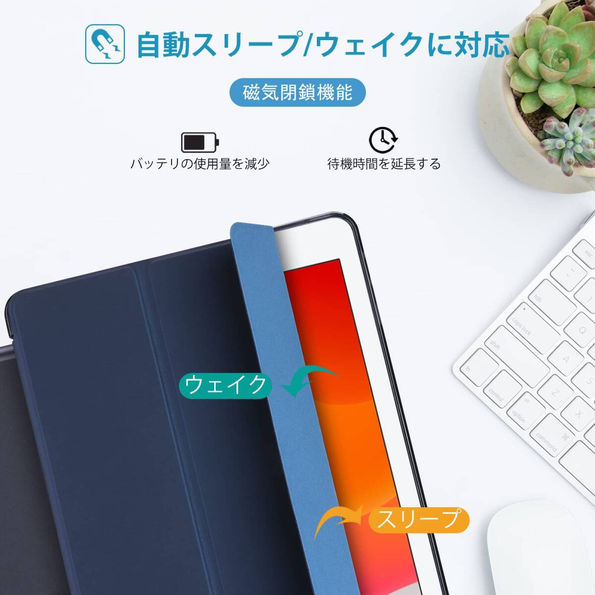 ケース 6世代 2018/ 9.7 5世代 2017, iPad Air iPad 2 1 保護カバー, 3つ折り スマートケース_画像2