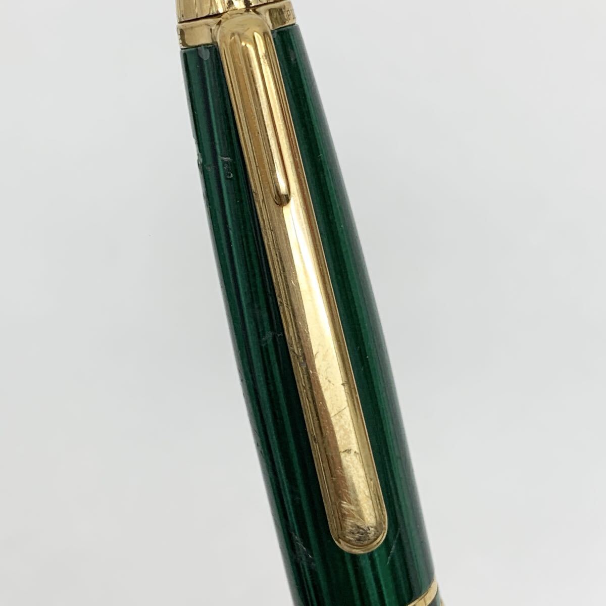 1円~! MONTBLANC モンブラン 筆記確認(rèn)済み ボールペン 925 ソリテール マイスターシュテュック ニコライ1世 グリーン x ゴールド ペン