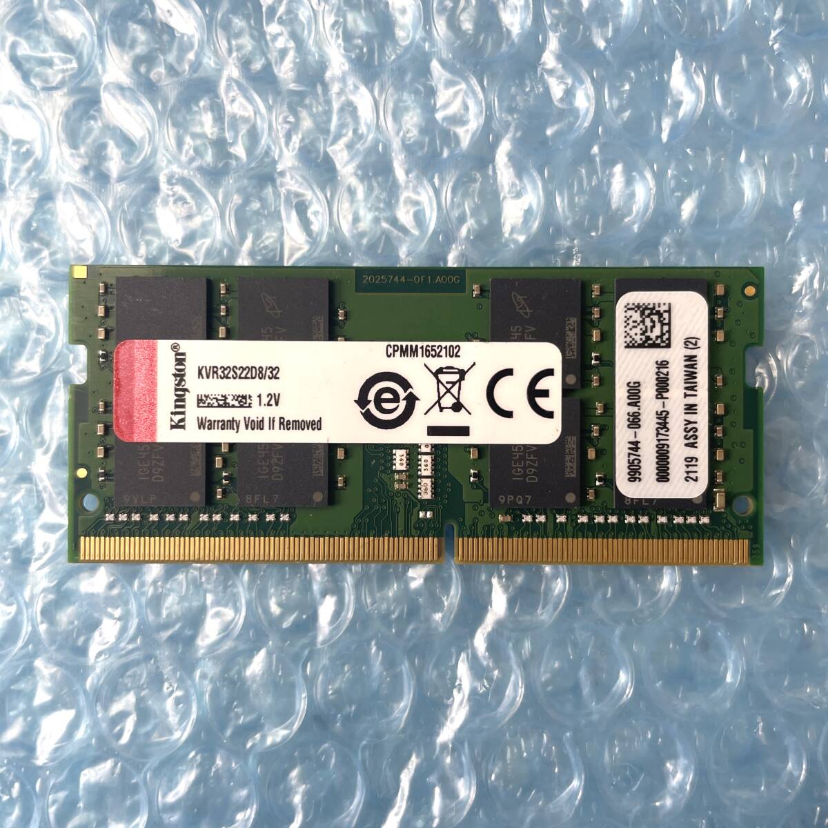 KINGSTON 32GB×1枚 計32GB DDR4 3200 KVR32S22D8/32 ノートPC メモリ【NM-435】