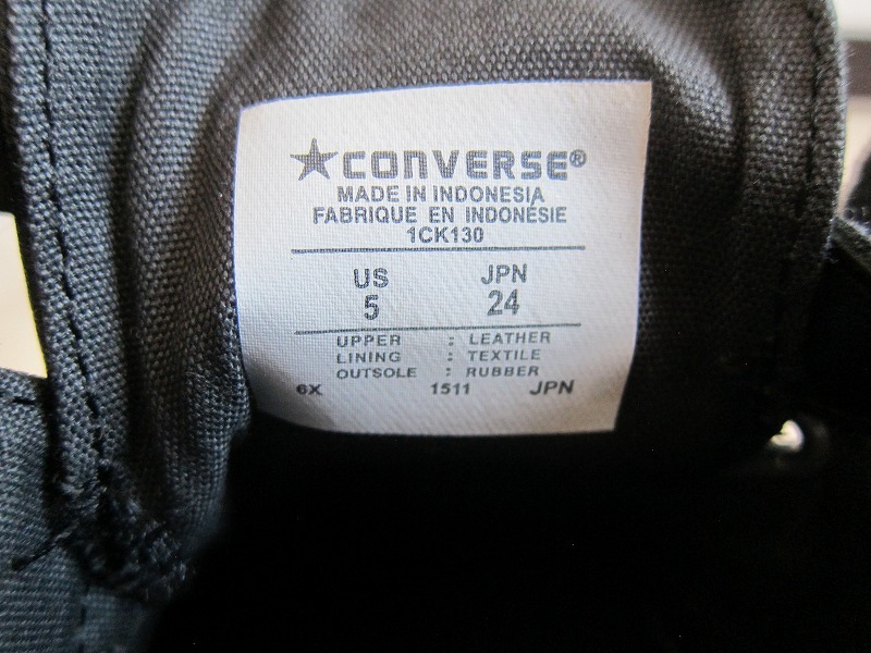 美品 CONVERSE コンバース ジャックパーセル レザー スニーカー ベルクロ V3 24ｃｍ_画像9