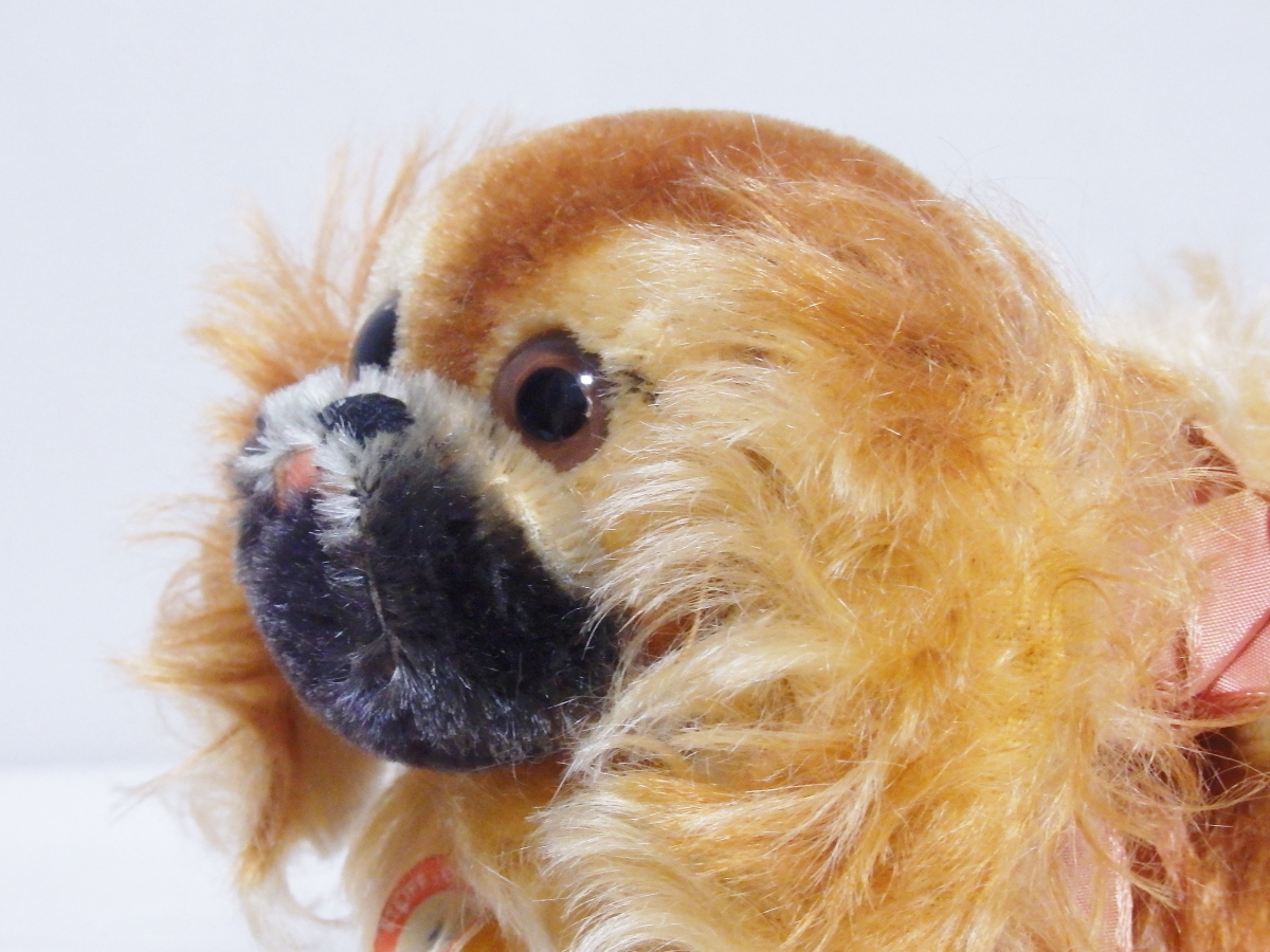 steiffシュタイフ/ ビンテージ?ペキニーズ犬のペッキー /13㎝
