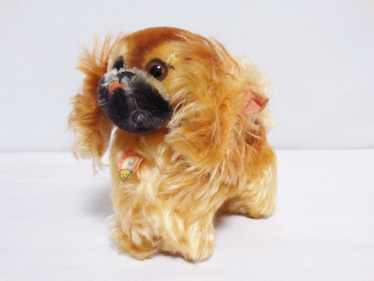 steiffシュタイフ/ ビンテージ?ペキニーズ犬のペッキー /13㎝