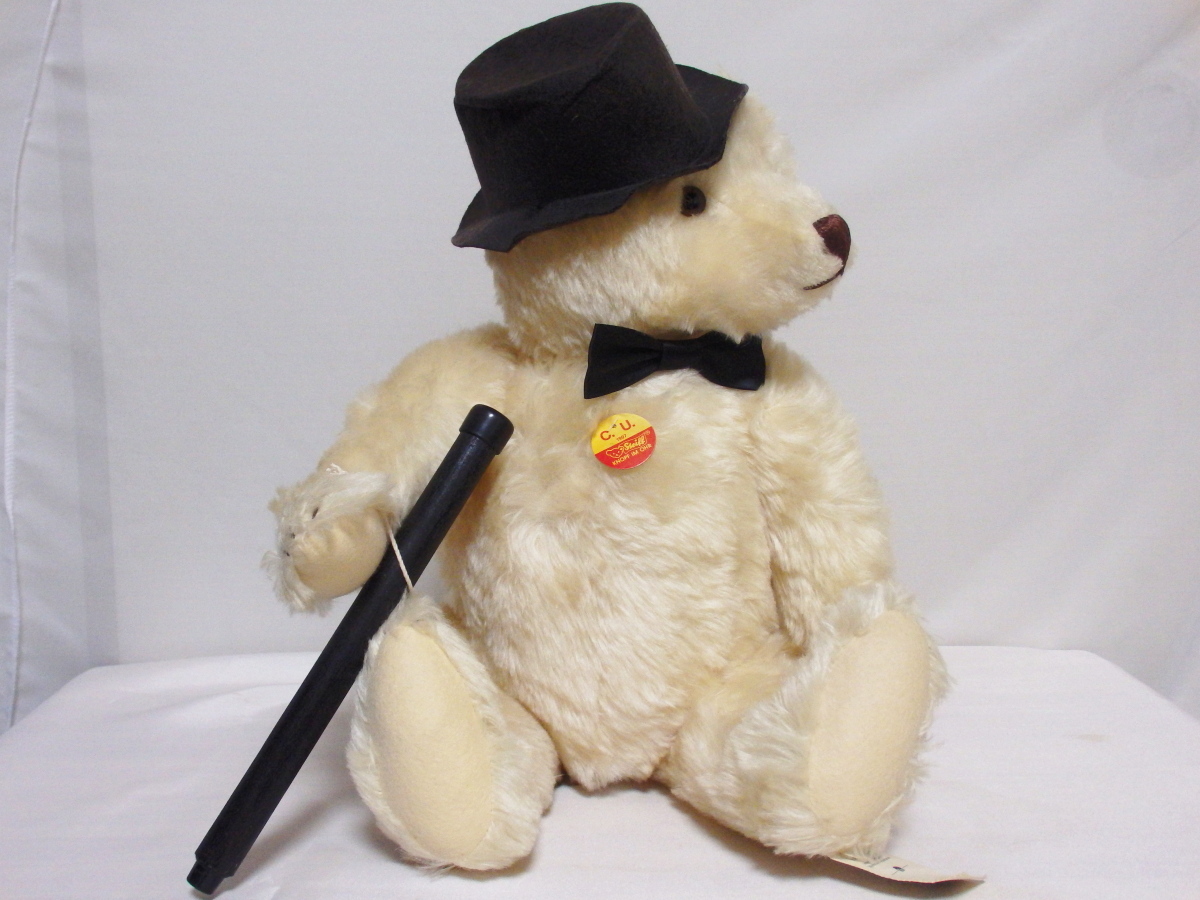 steiffシュタイフ/ 1997年166體限定「ブロードウェイ?シルクハット?ベア」/ 52㎝?完品