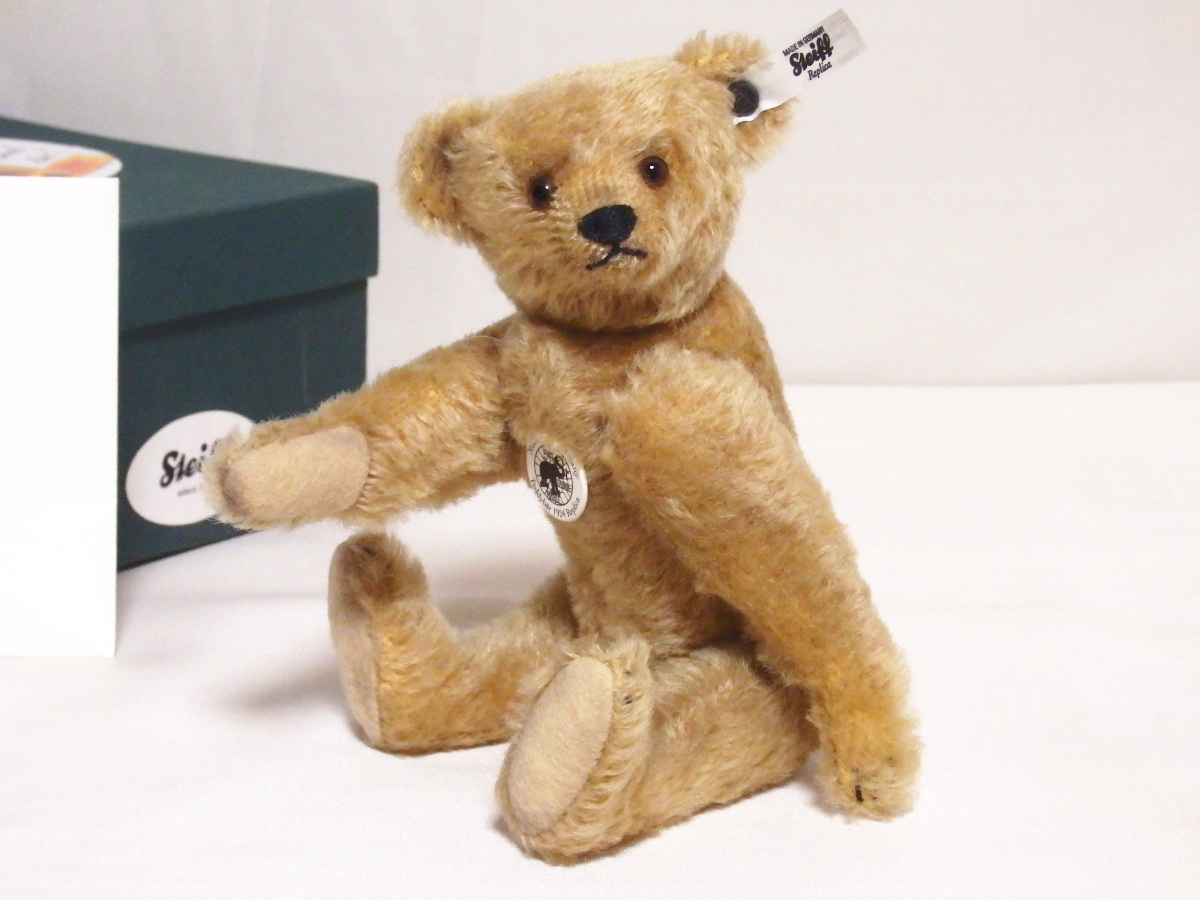 steiffシュタイフ/ 2015年924體限定「レプリカ 1924?テディベア」/ 復(fù)刻FFボタン