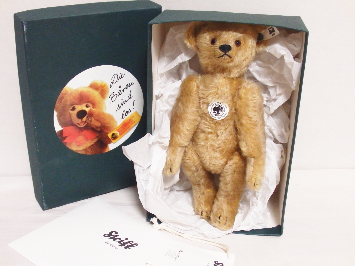 steiffシュタイフ/ 2015年924體限定「レプリカ 1924?テディベア」/ 復(fù)刻FFボタン