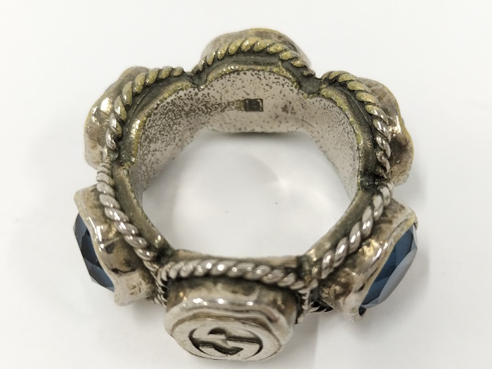GUCCI リング インターロッキングG スワロフスキー AG25 表記サイズ 15_画像6