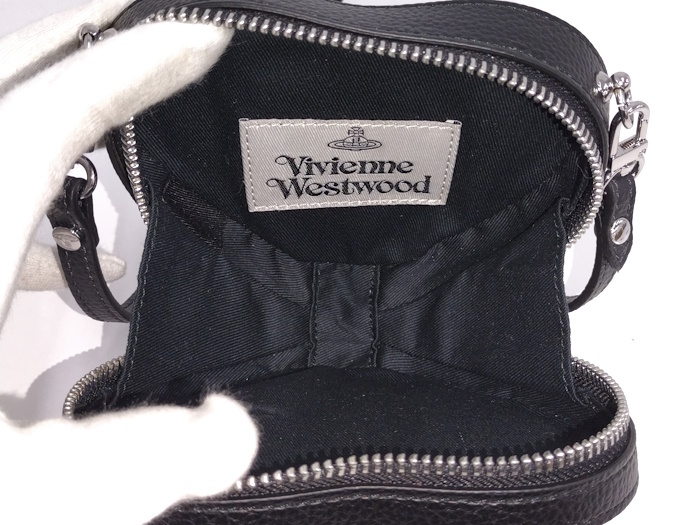 Vivienne Westwood сумка на плечо наклонный .. сумка Heart кожа черный 