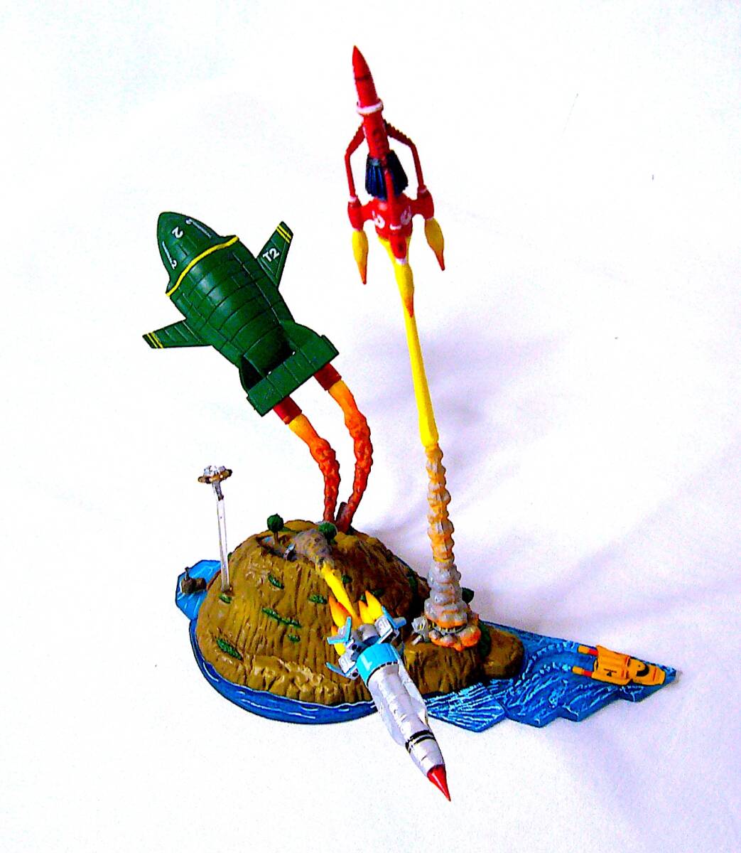 ユージン こどもの事典大百科 サンダーバード トレーシー島 大図解 復刻版パッケージ & フィギュア 彩色済み完成品 3種6個 まとめ売り 稀少_画像4