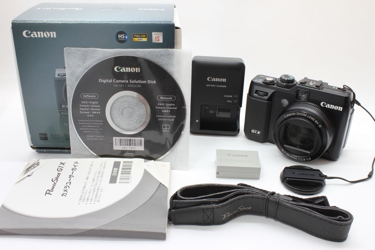 【動(dòng)作美品】キャノン Canon PowerShot G1X 動(dòng)作確認(rèn)済 バッテリー 充電器 元箱
