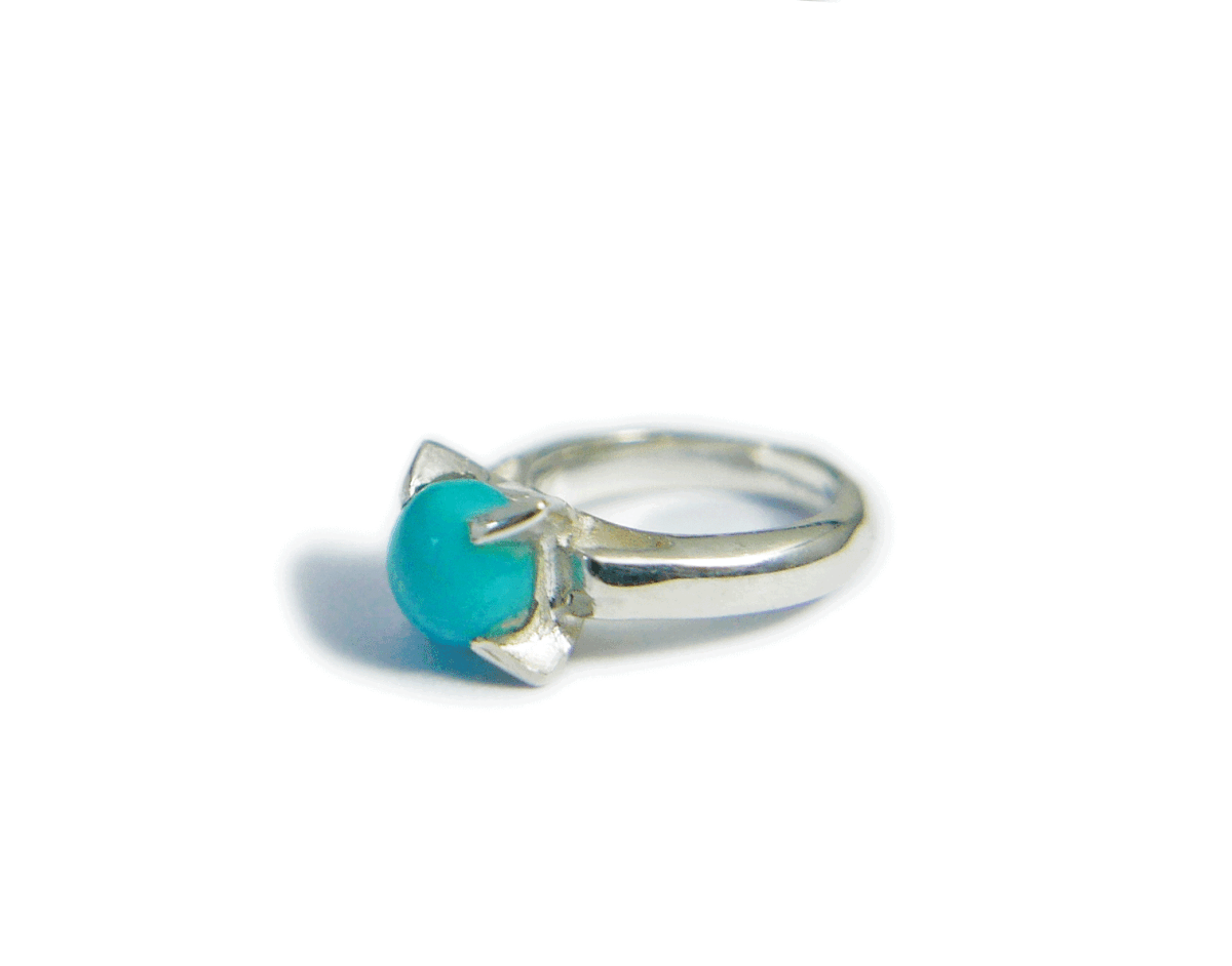 ☆☆送料無料☆☆12月誕生石・トルコ石のベビーリング・プラチナ加工ペンダント☆made in BALI☆出産祝い/誕生日プレゼント/記念日/ギフト_画像1