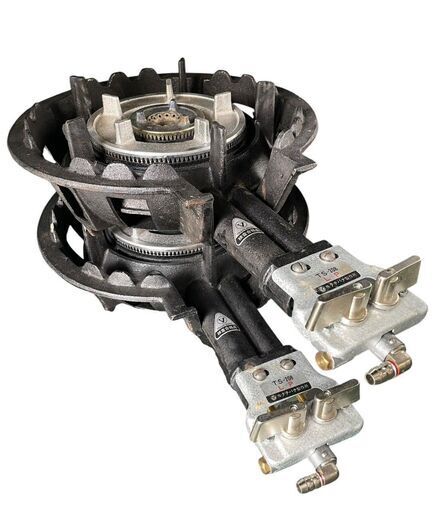 ☆プロパンガス用 ハイカロリーコンロ 下枠付き タチバナ TS-208 コンロ 業(yè)務(wù)用 廚房機(jī)器 ガス機(jī)器 鋳物コンロ☆